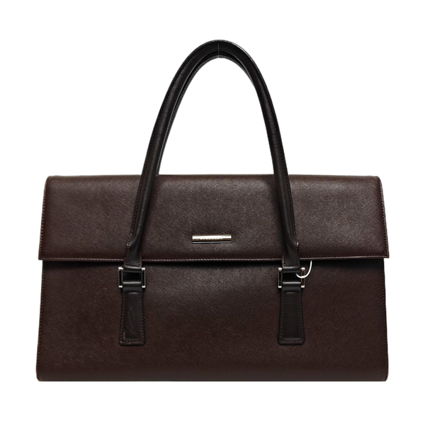 Calfskin Shoulder Bag Brown