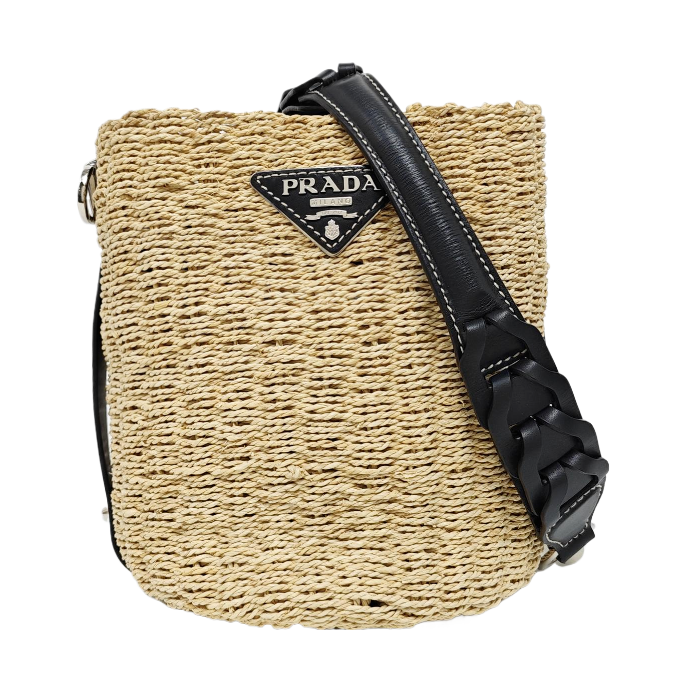 Straw Shoulder Bag Beige