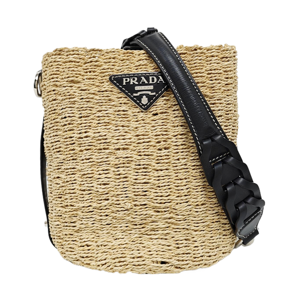 Straw Shoulder Bag Beige