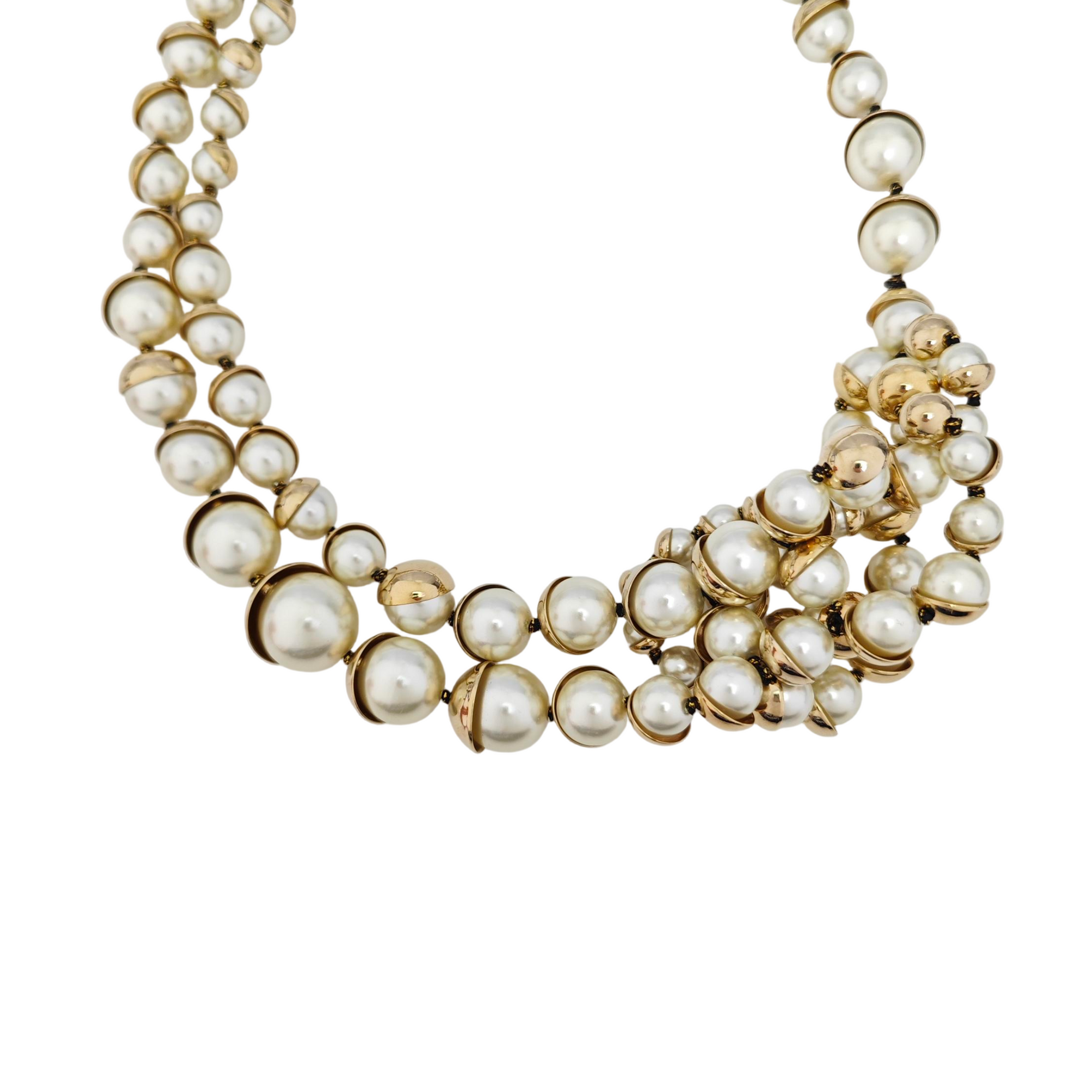 Faux Pearl White Necklace