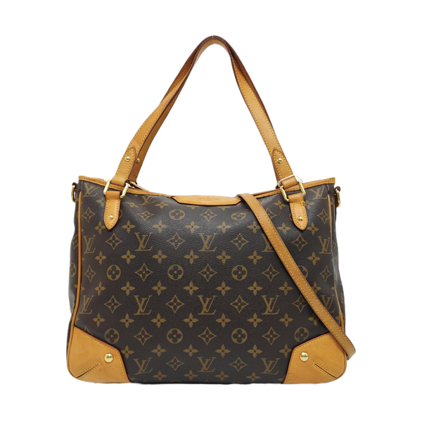 ESTRELA MM Monogram Coated Canvas Brown