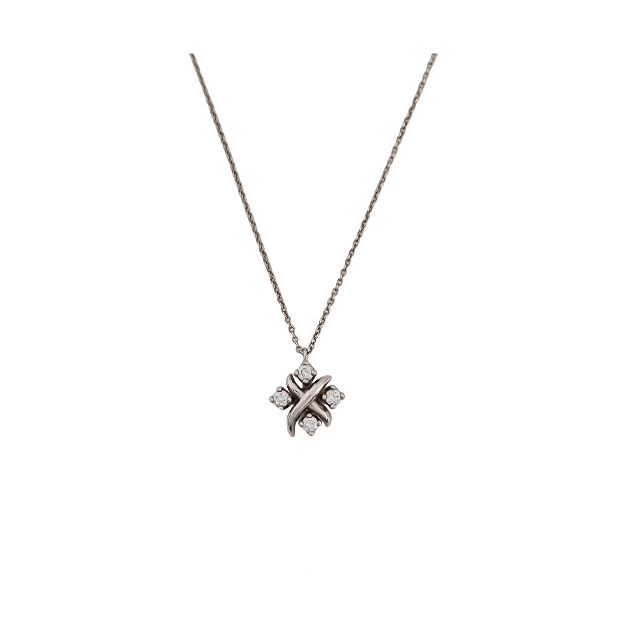 Tiffany &amp; Co. Schlumberger Platinum 950 Silver Necklace