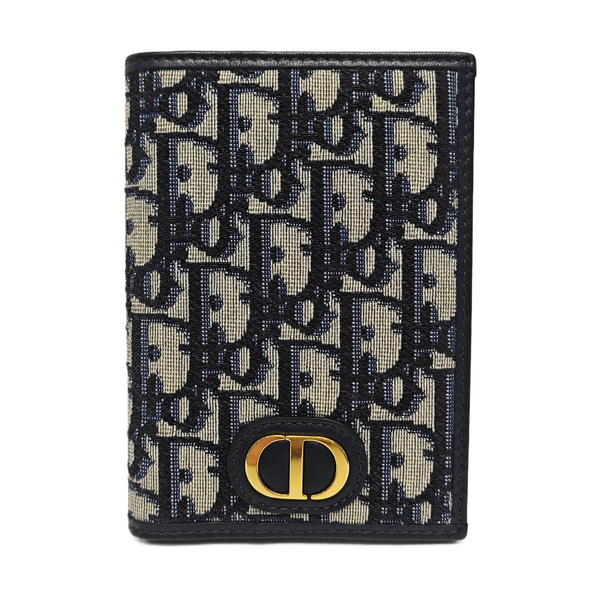 30 Montaigne Canvas Blue Wallet