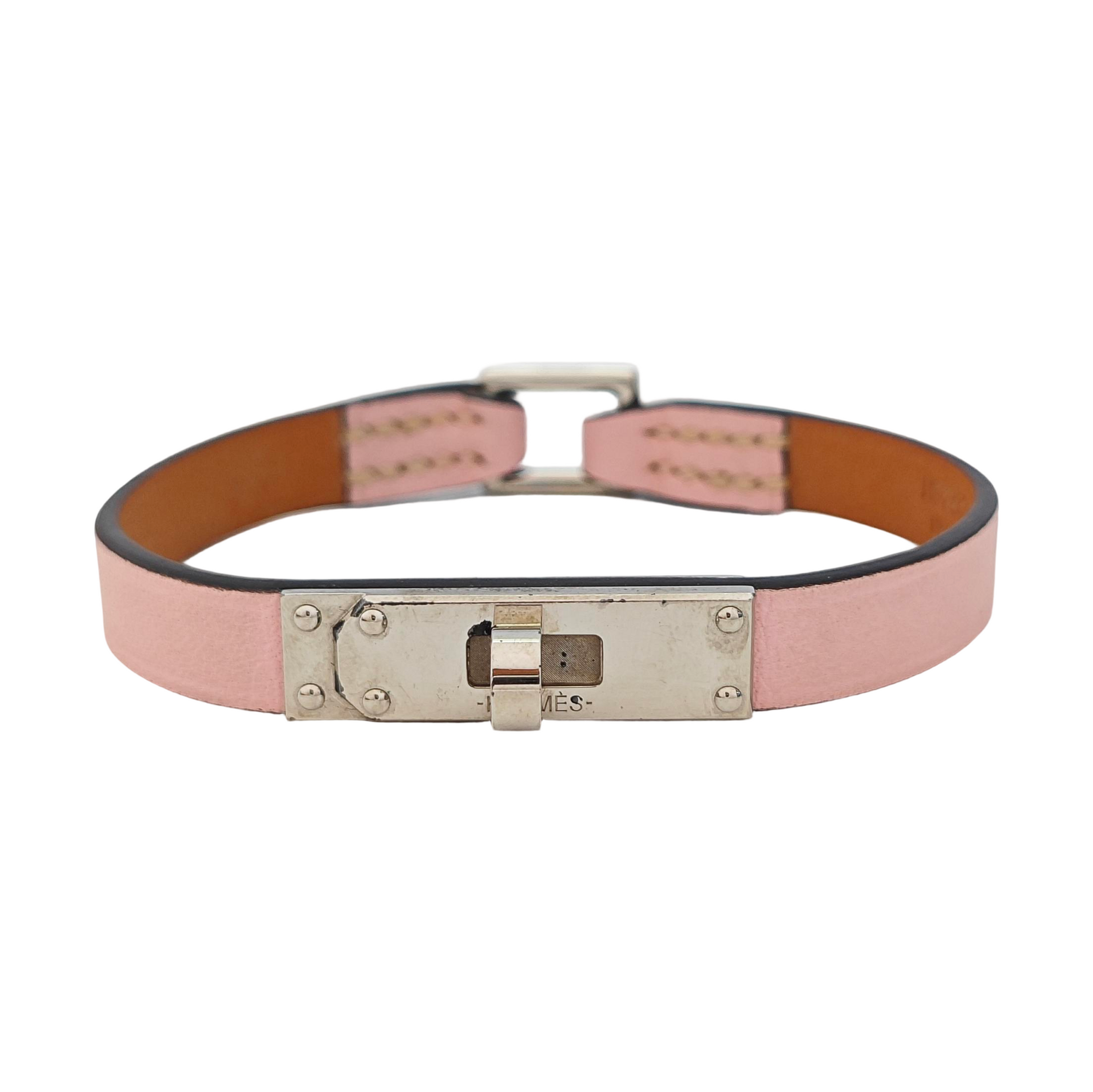 Micro Kelly Leather Pink Bracelet