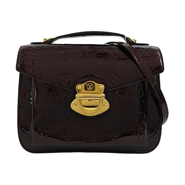 Monogram Patent Leather Shoulder Bag Red