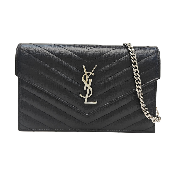 MONOGRAM WOC Chevron Calfskin Black
