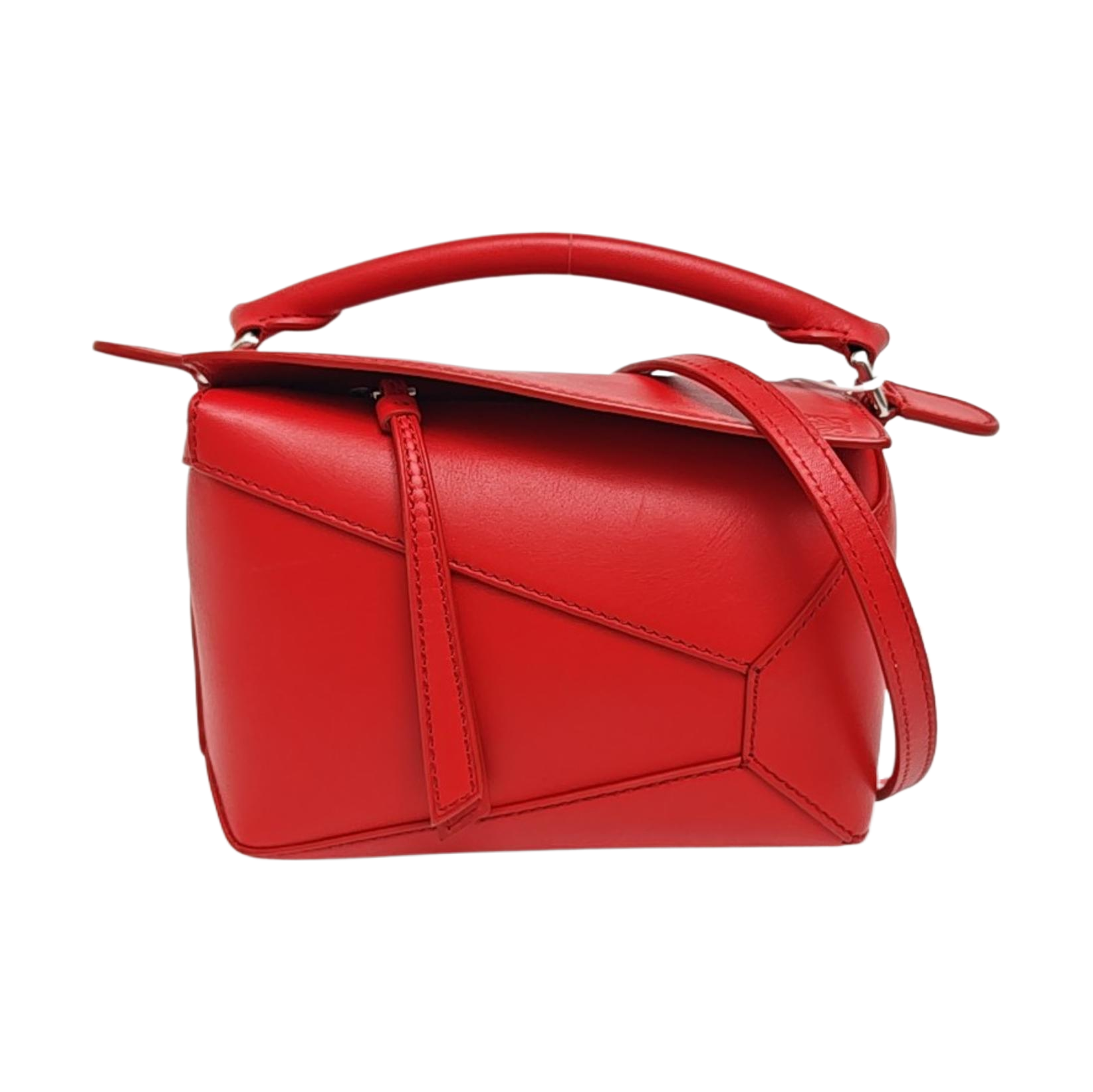 Puzzle Mini Calfskin Red