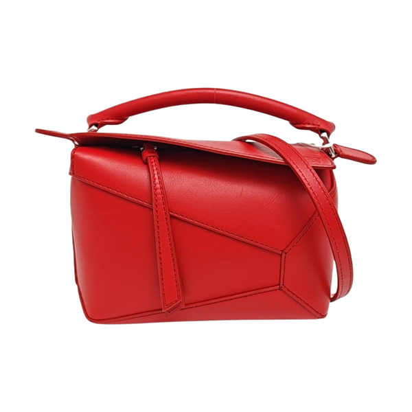 Puzzle Mini Calfskin Red