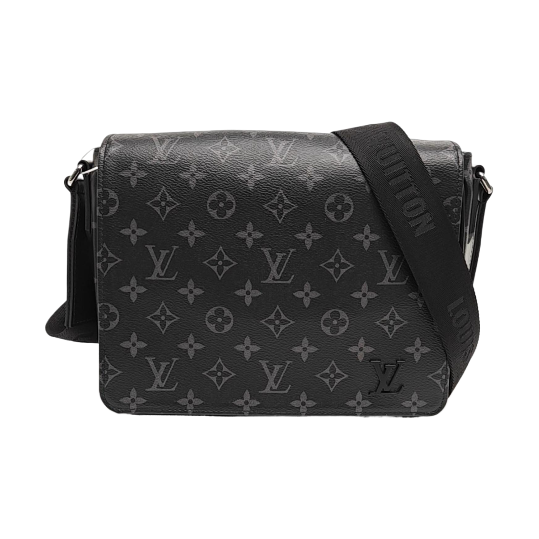 DISTRICT PM Monogram Coated Canvas Black