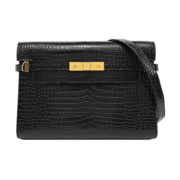 MANHATTAN Medium Calfskin Black