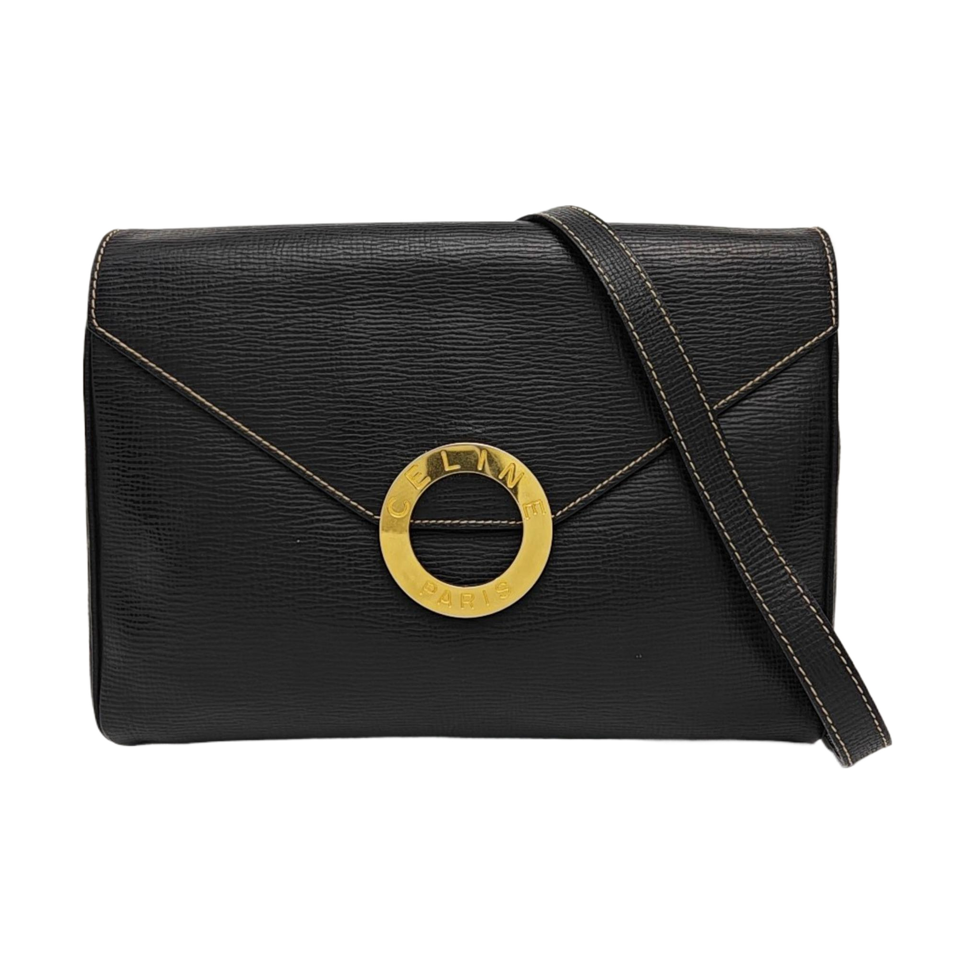 Calfskin Shoulder Bag Black