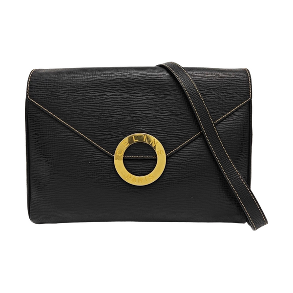 Calfskin Shoulder Bag Black