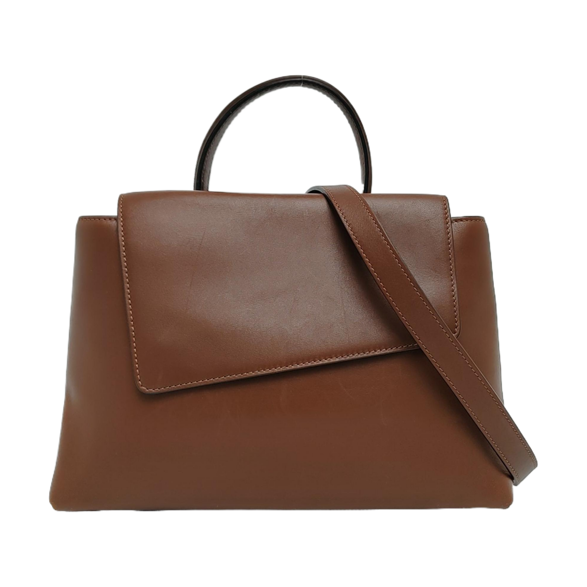 Leather Shoulder Bag Brown