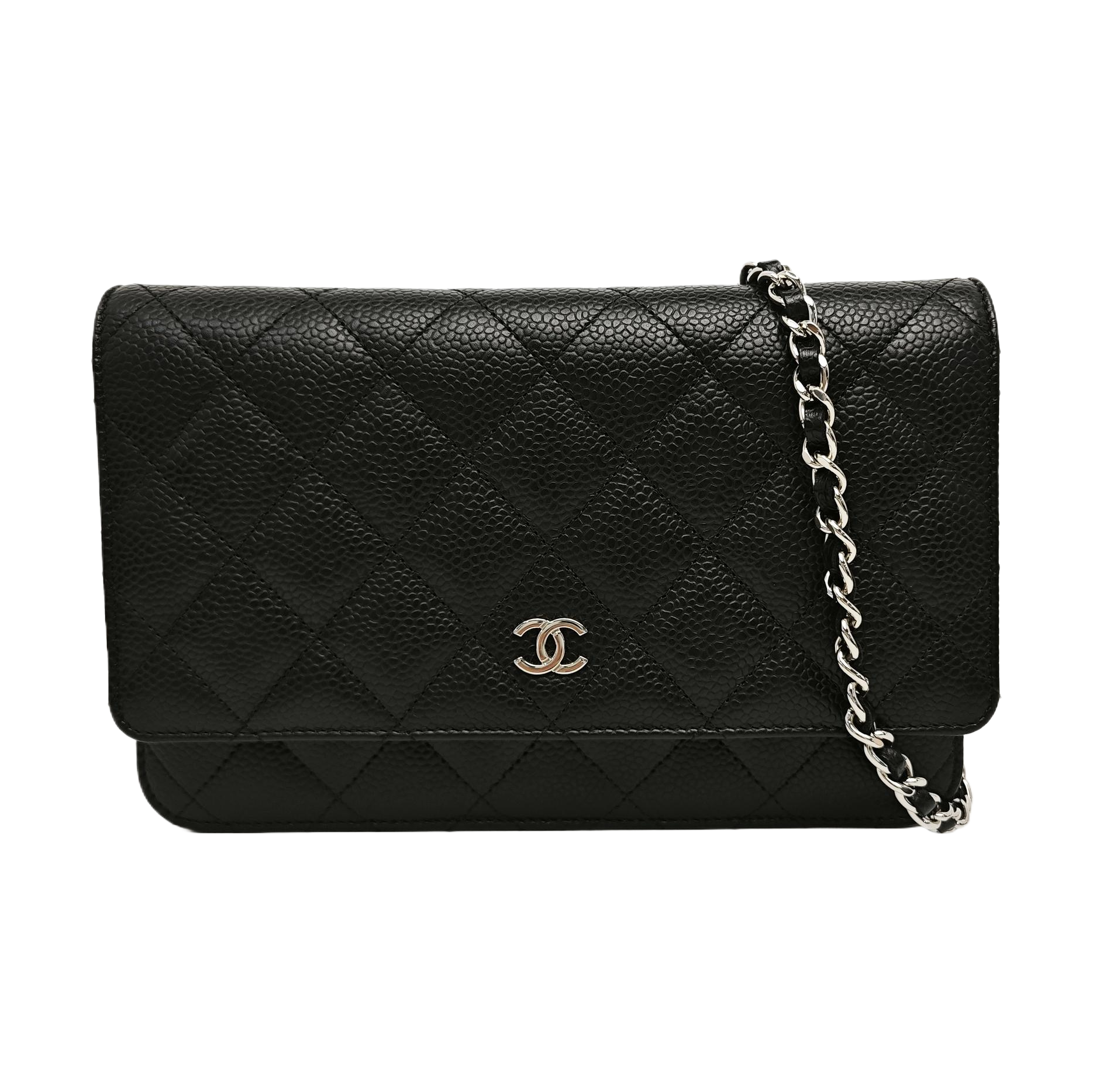 WOC Quilted Grained Calfskin Black