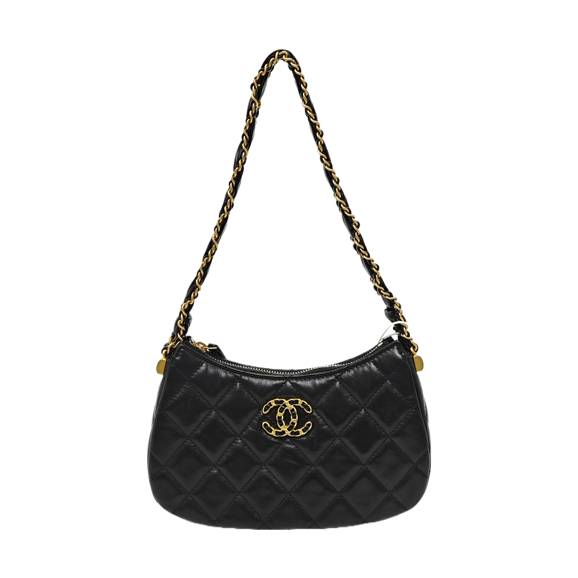 CHANEL 19 Small Quilted Calfskin Black