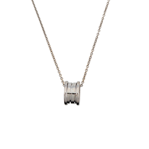 B.ZERO1 18k White Gold Silver Necklace