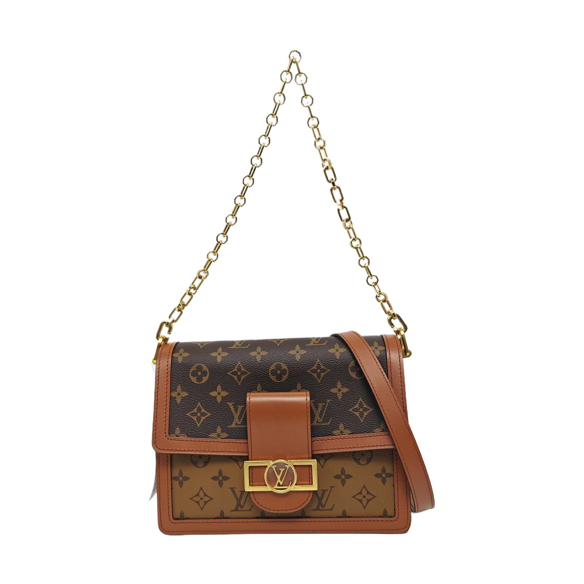 DAUPHINE MM Monogram Coated Canvas Brown