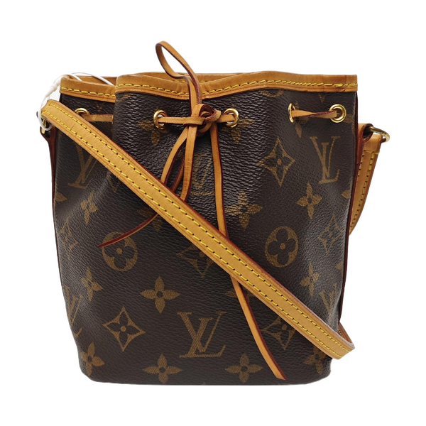 NÉONOÉ Nano Monogram Coated Canvas Brown