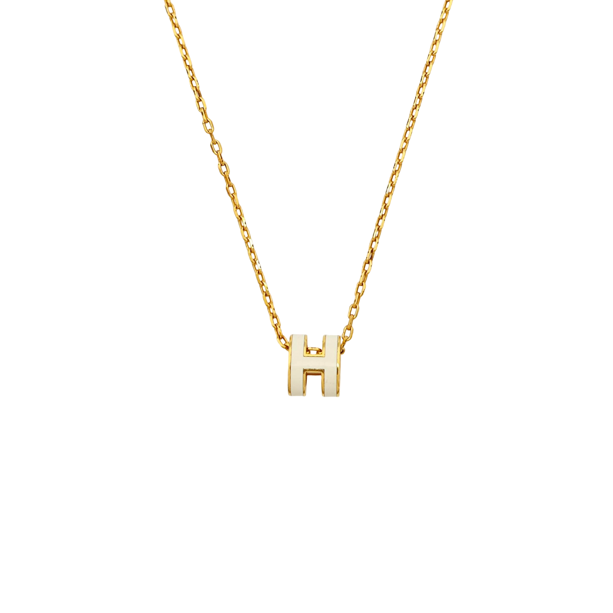 Pop H Metal Gold Necklace
