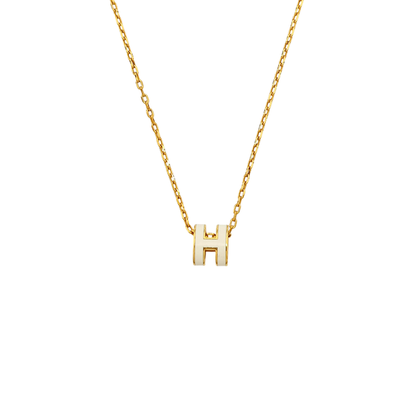 Pop H Metal Gold Necklace