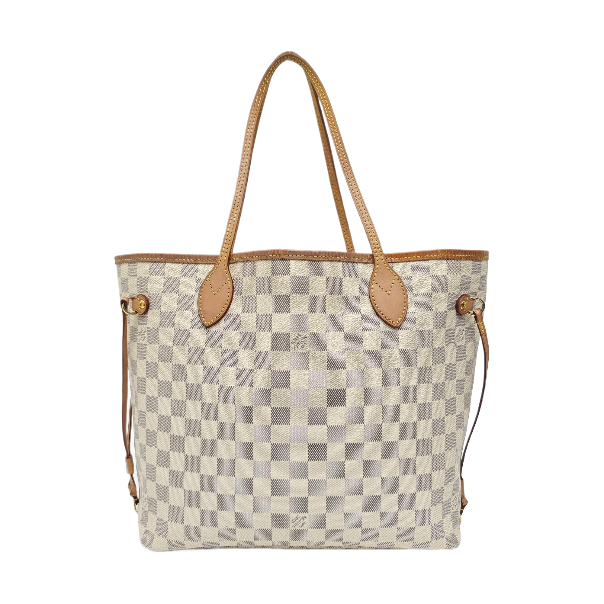 NEVERFULL MM Damier Azur Coated Canvas White