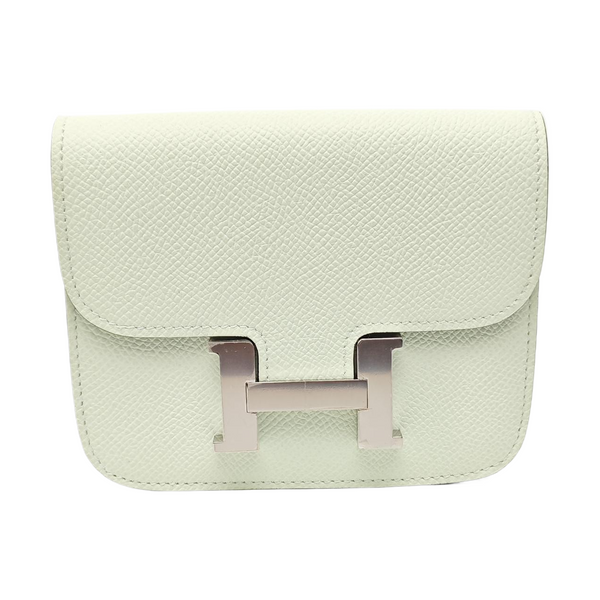 Constance Slim Epsom Green Wallet
