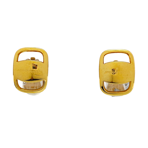 Metal Gold Clip On Earrings