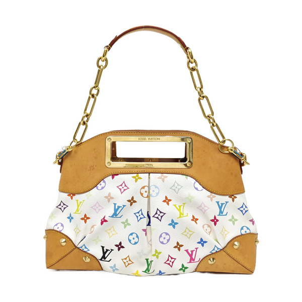 JUDY MM Monogram Coated Canvas White