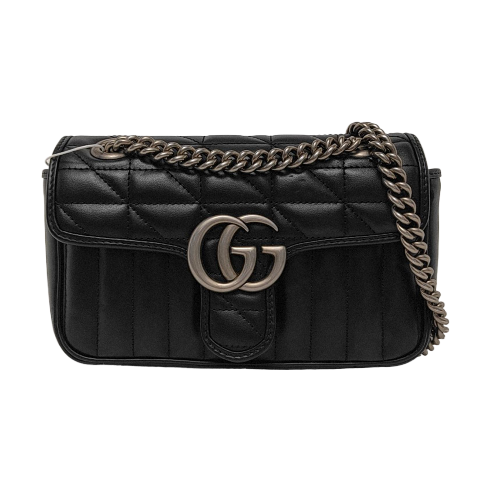 GG Marmont Small Quilted Calfskin Black