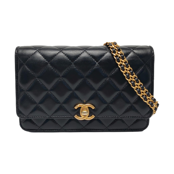 WOC Quilted Lambskin Black