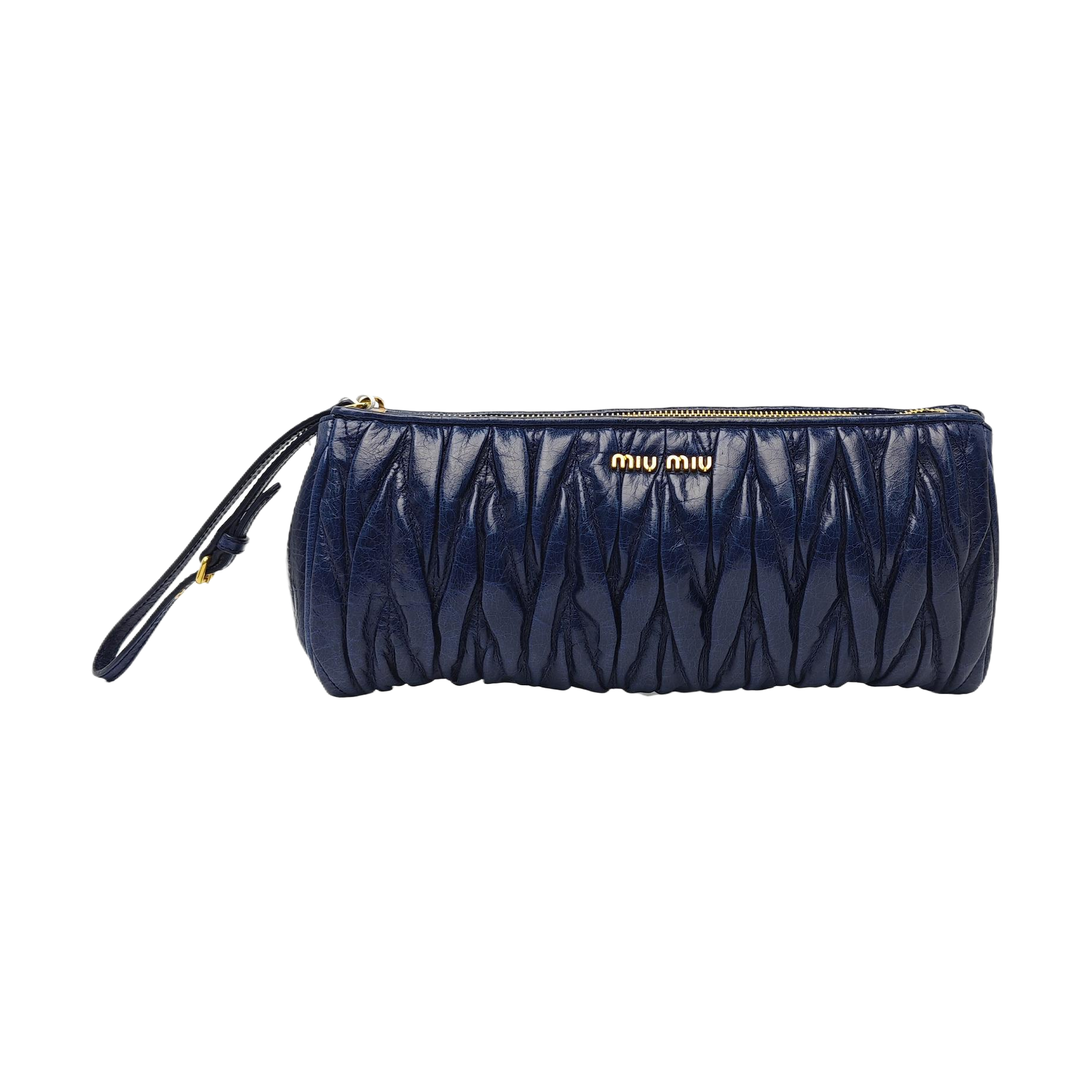 Quilted Lambskin Clutch Blue