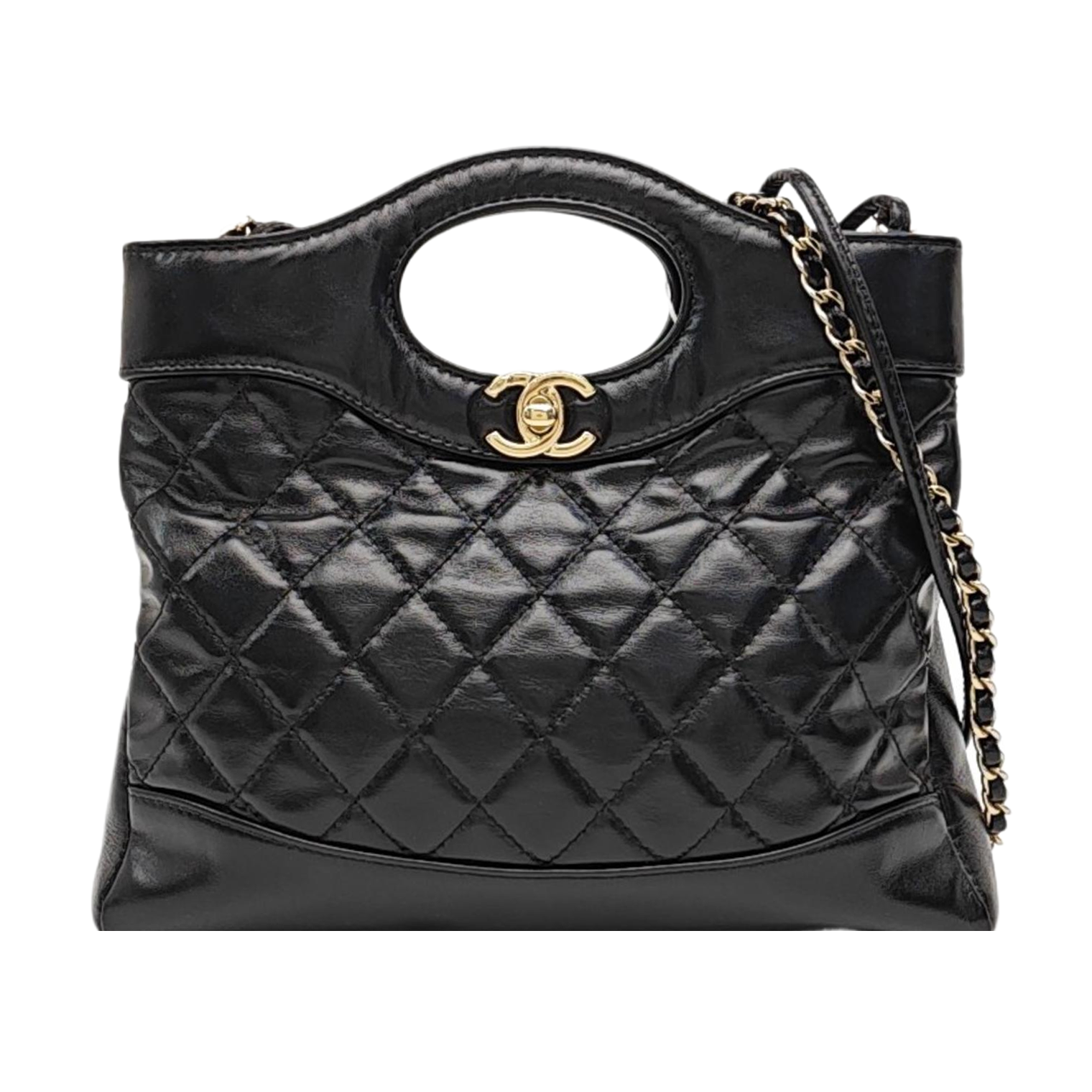 CHANEL 31 Mini Quilted Calfskin Black