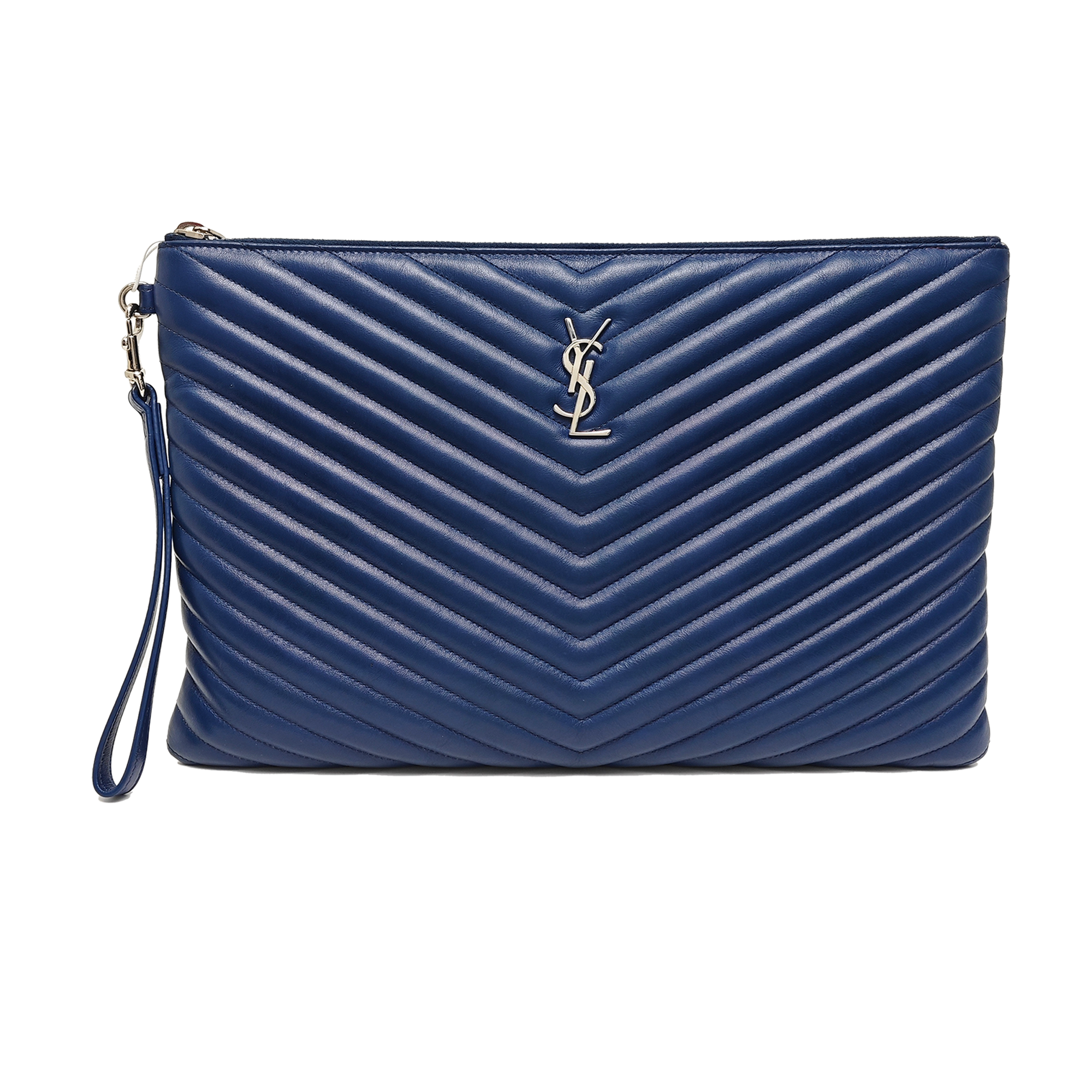 MONOGRAM Chevron Calfskin Blue