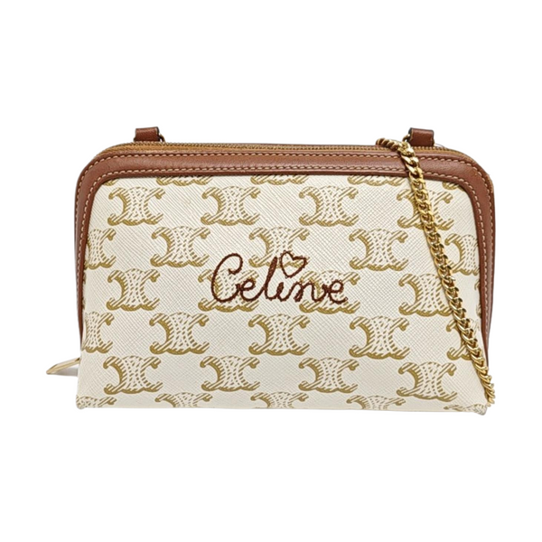 Calfskin Shoulder Bag Brown