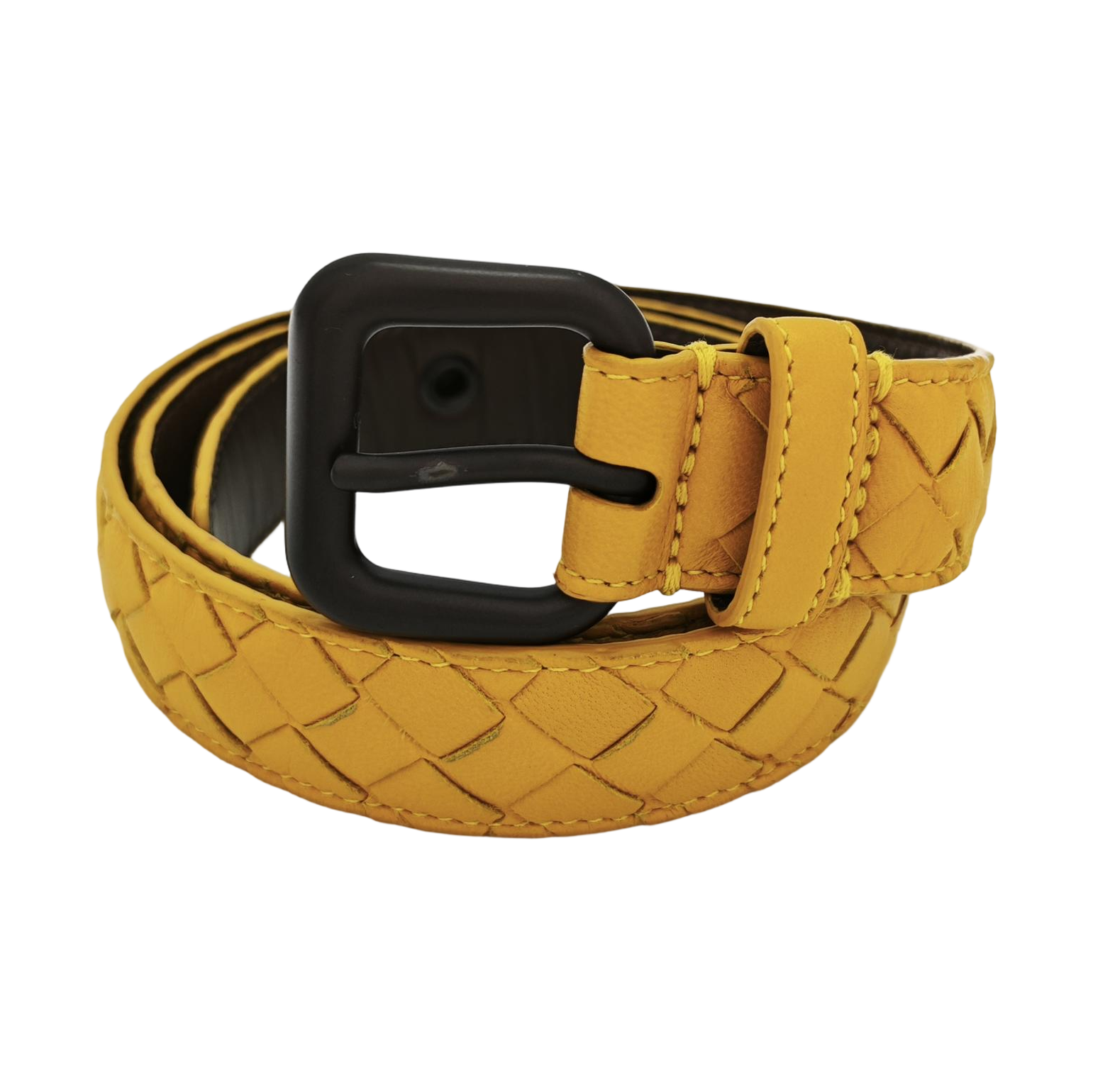 Leather Belt Yellow