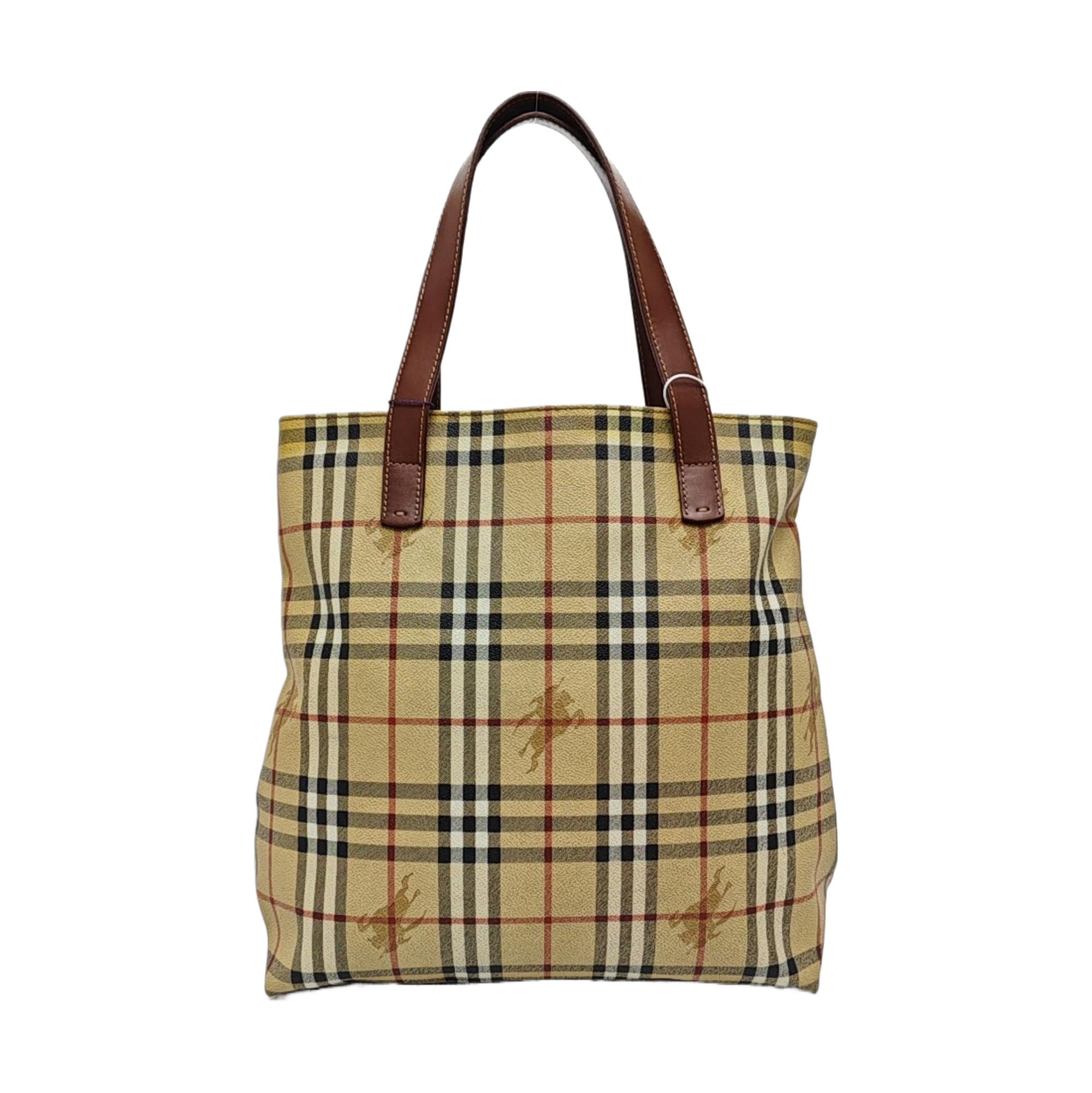 Coated Canvas Tote Bag Beige