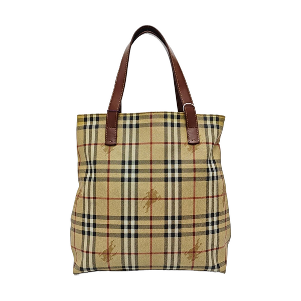 Coated Canvas Tote Bag Beige