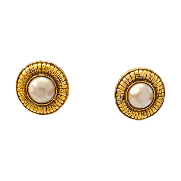 Metal Gold Clip On Earrings