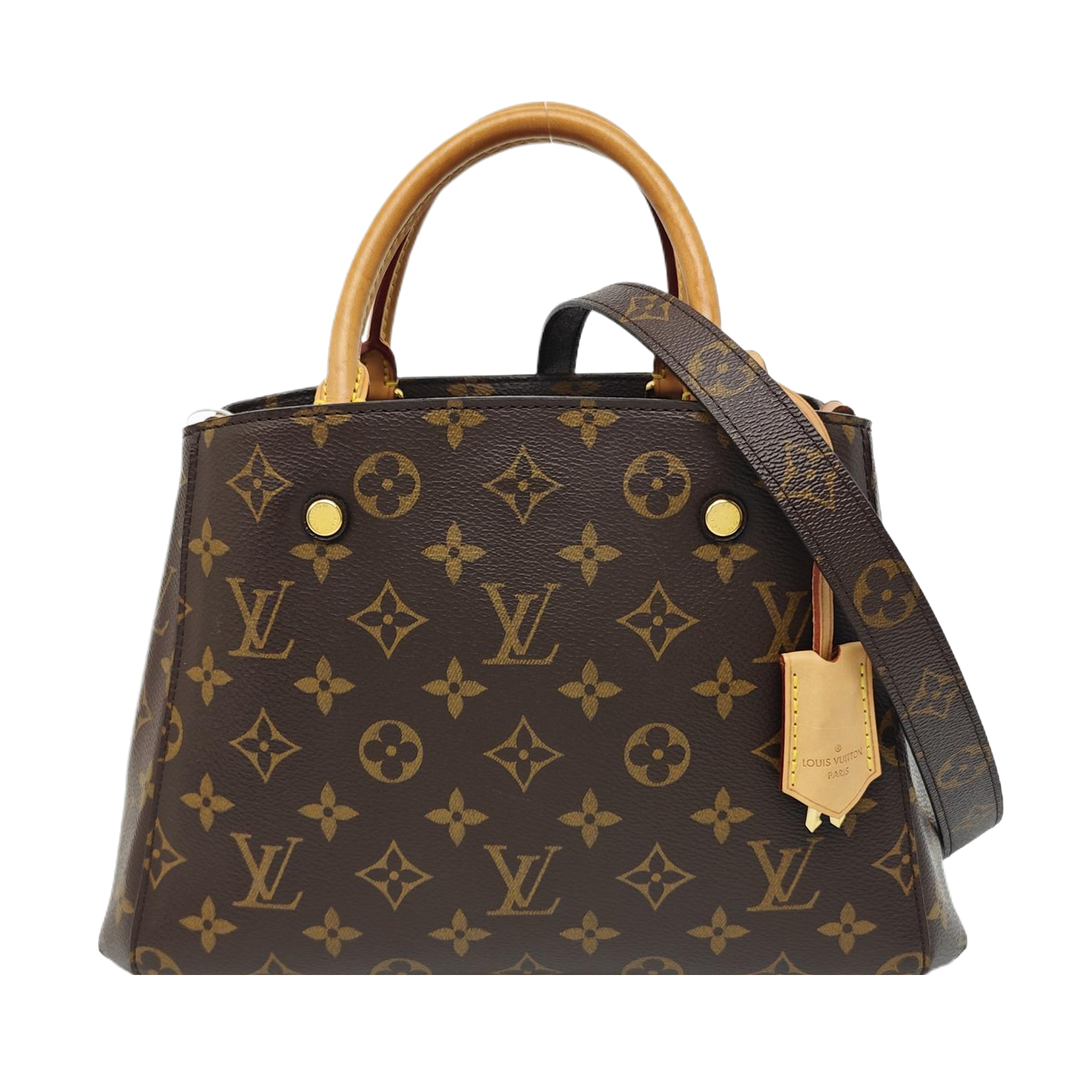 MONTAIGNE Monogram Coated Canvas Brown