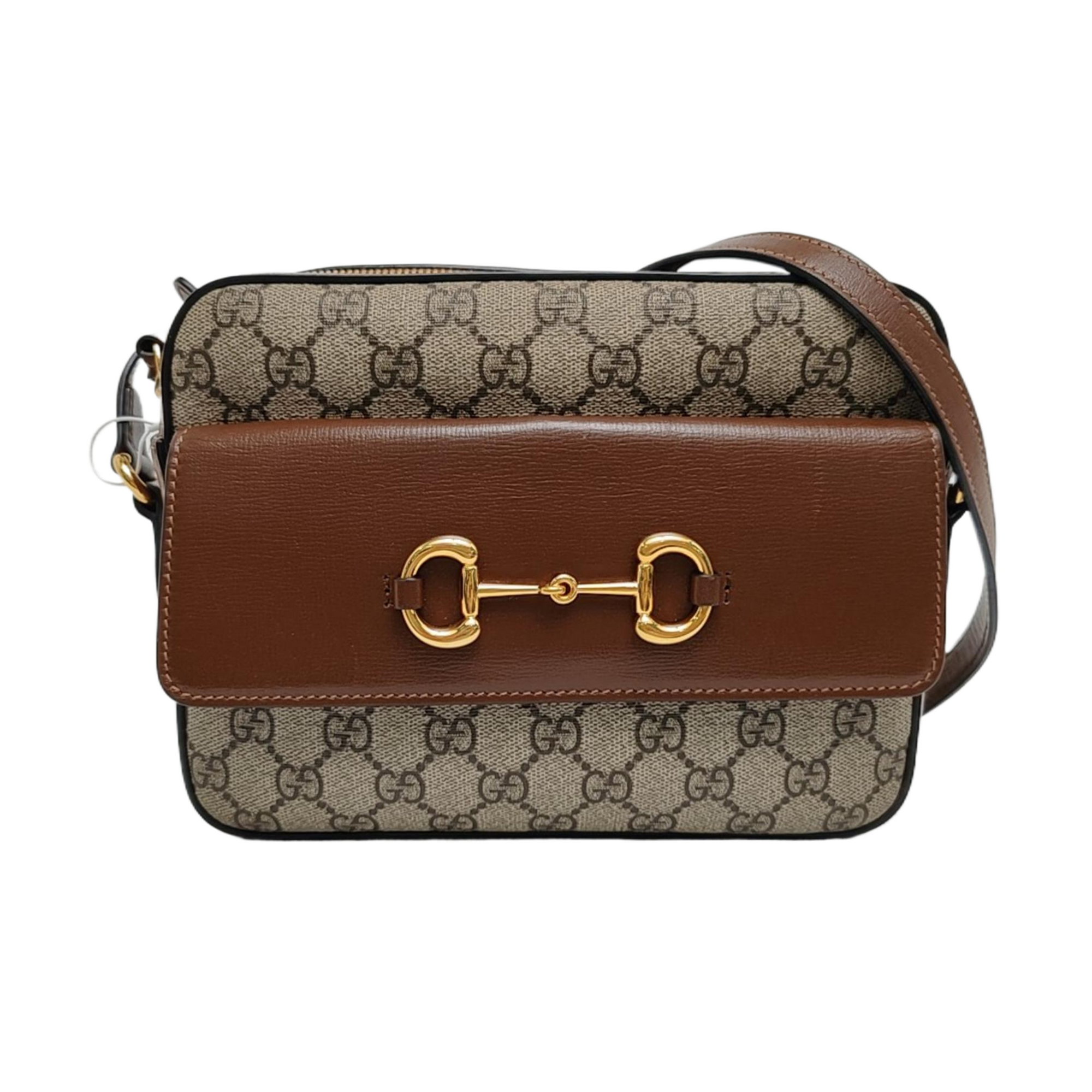 Horsebit 1955 Small Coated Canvas Beige