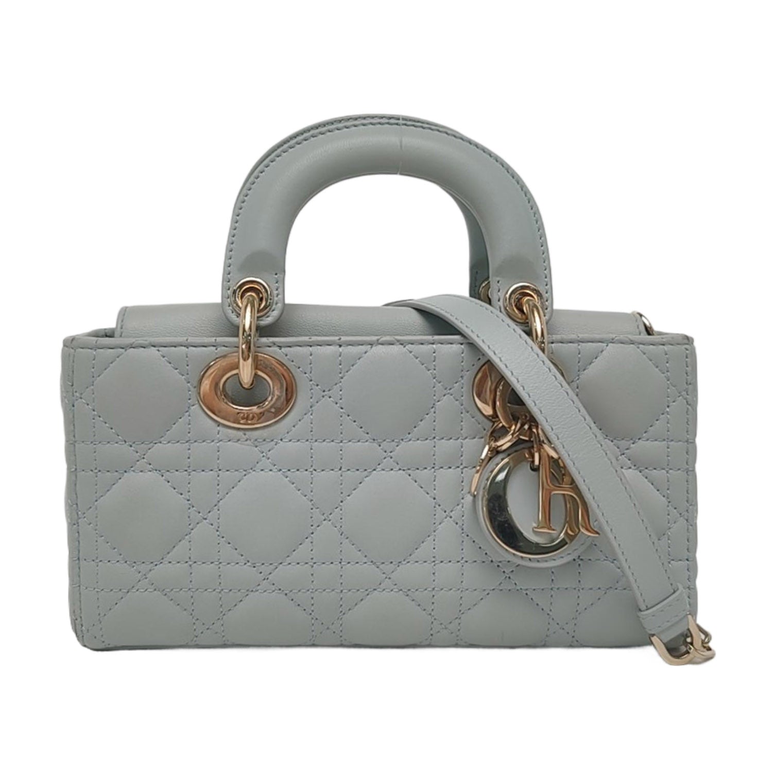 Lady D-Joy Small Cannage Lambskin Blue