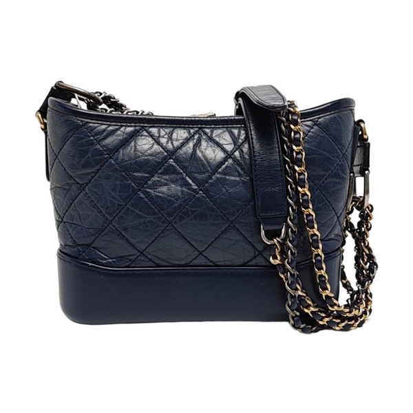 GABRIELLE Small Quilted Calfskin Blue