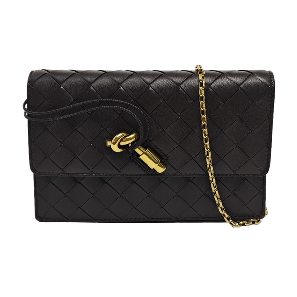 Authenticated pre-owned  Andiamo Lambskin Brown - Crossbody Bag at Looply