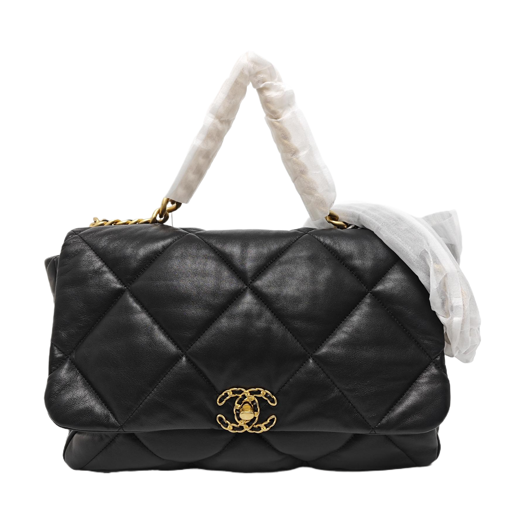 CHANEL 19 Maxi Quilted Lambskin Black