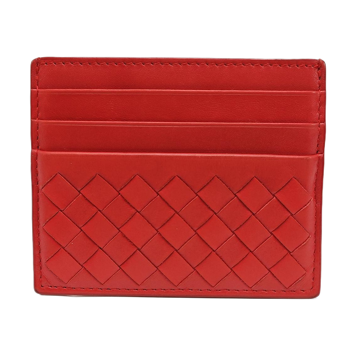 Calfskin Card Holder Red
