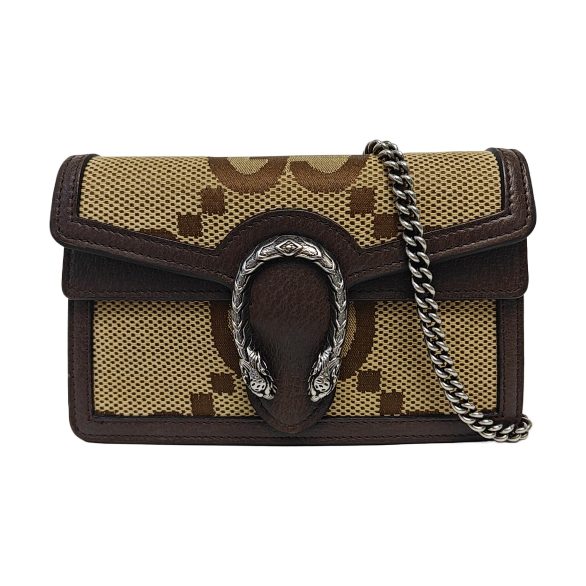 Dionysus Super Mini Monogram Canvas Beige