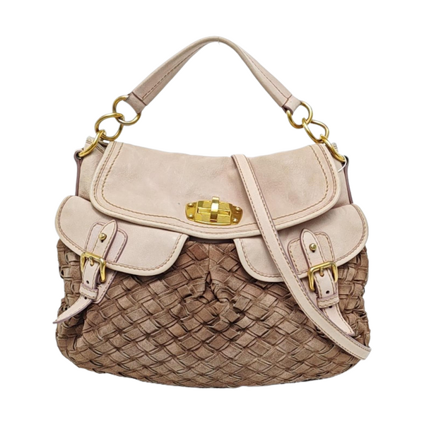 Suede Shoulder Bag Beige