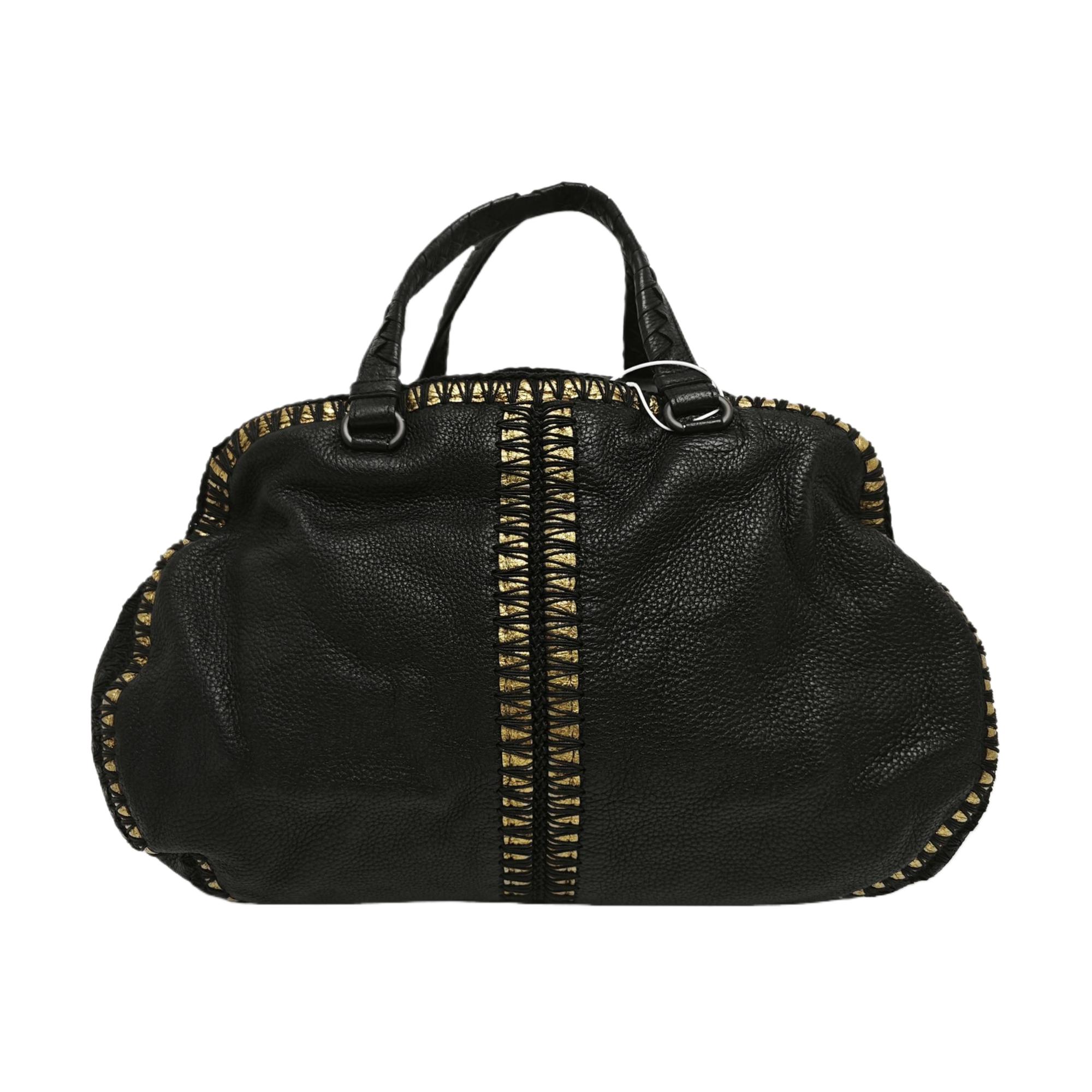 Calfskin Top Handle Bag Black