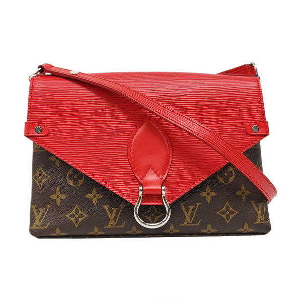 SAINT MICHEL Monogram Coated Canvas Brown