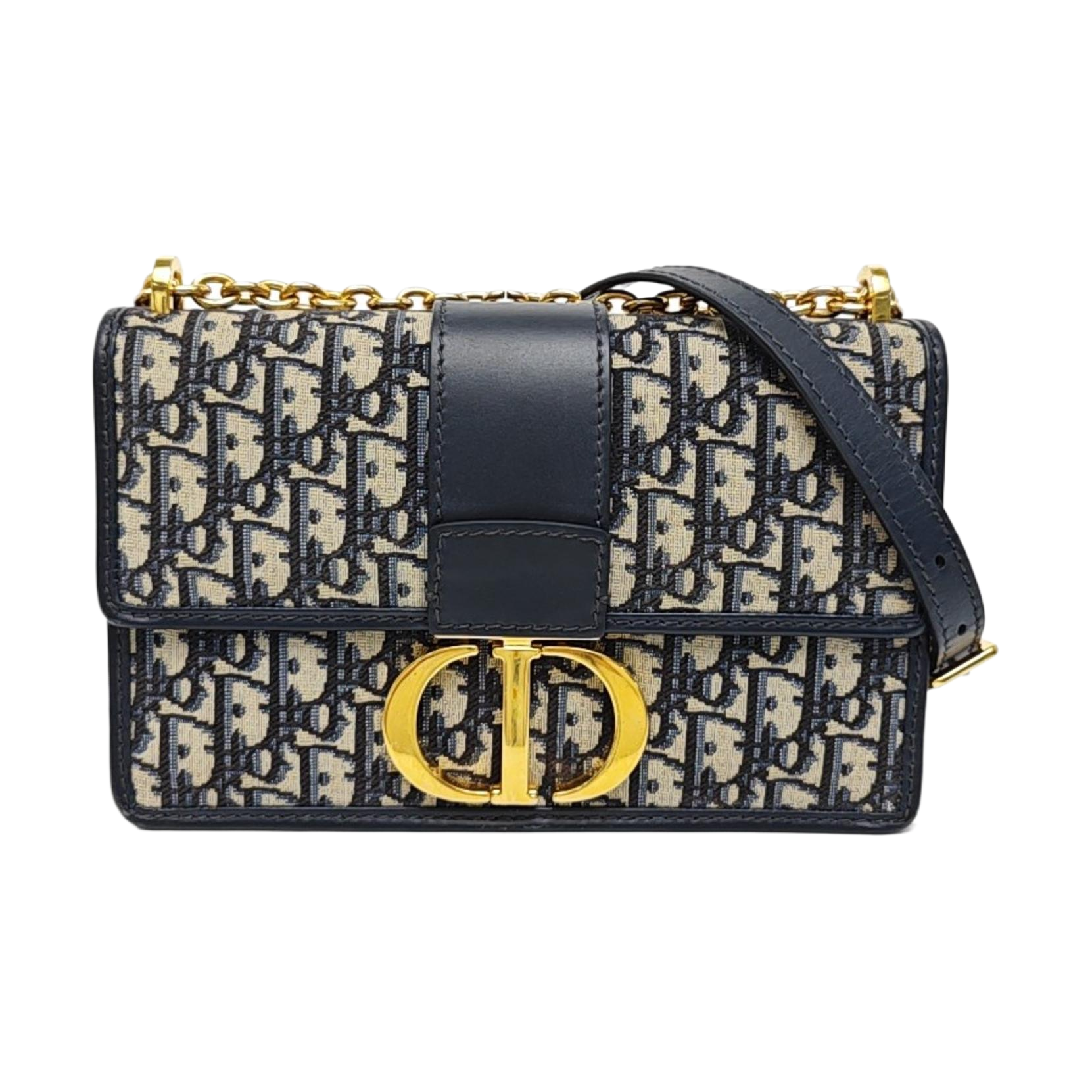 30 Montaigne Oblique Canvas Blue